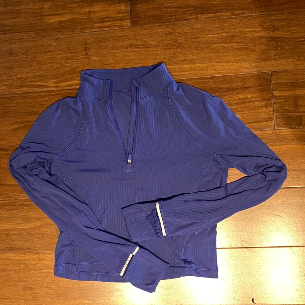 Lululemon It's Rulu Run Cropped Half Zip *Ribbed